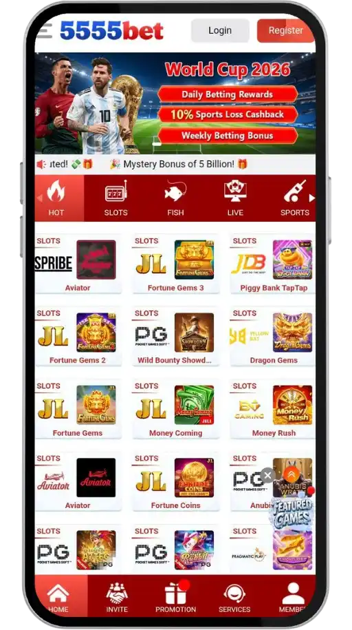 5555bet Game Interface