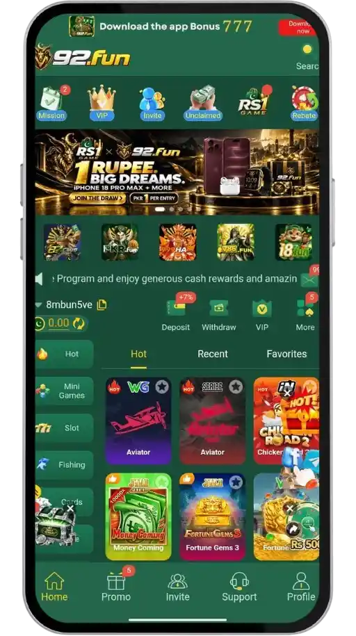 92Fun Game Display Imag