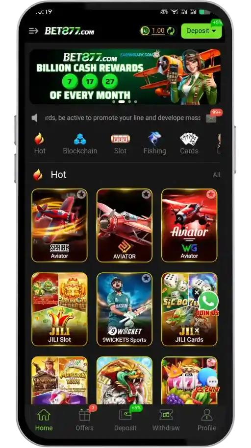 BET877 Game Display