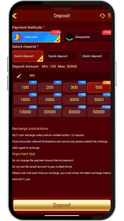 EK77 Game Deposit