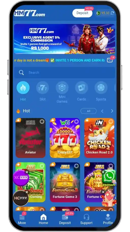 HM77 Game home screen