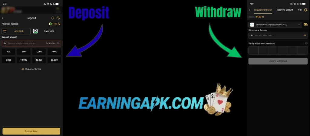 87P Game Deposit Withdraw 