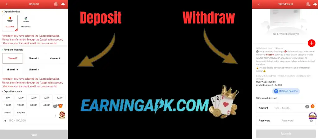 5555bet Game Transaction