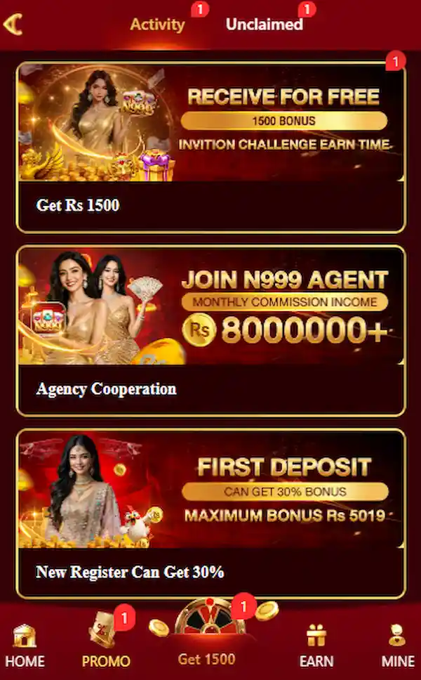 N999 Game Bonuses Rewards Imag