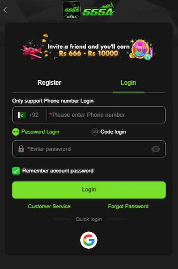 666A Game Login Nethod