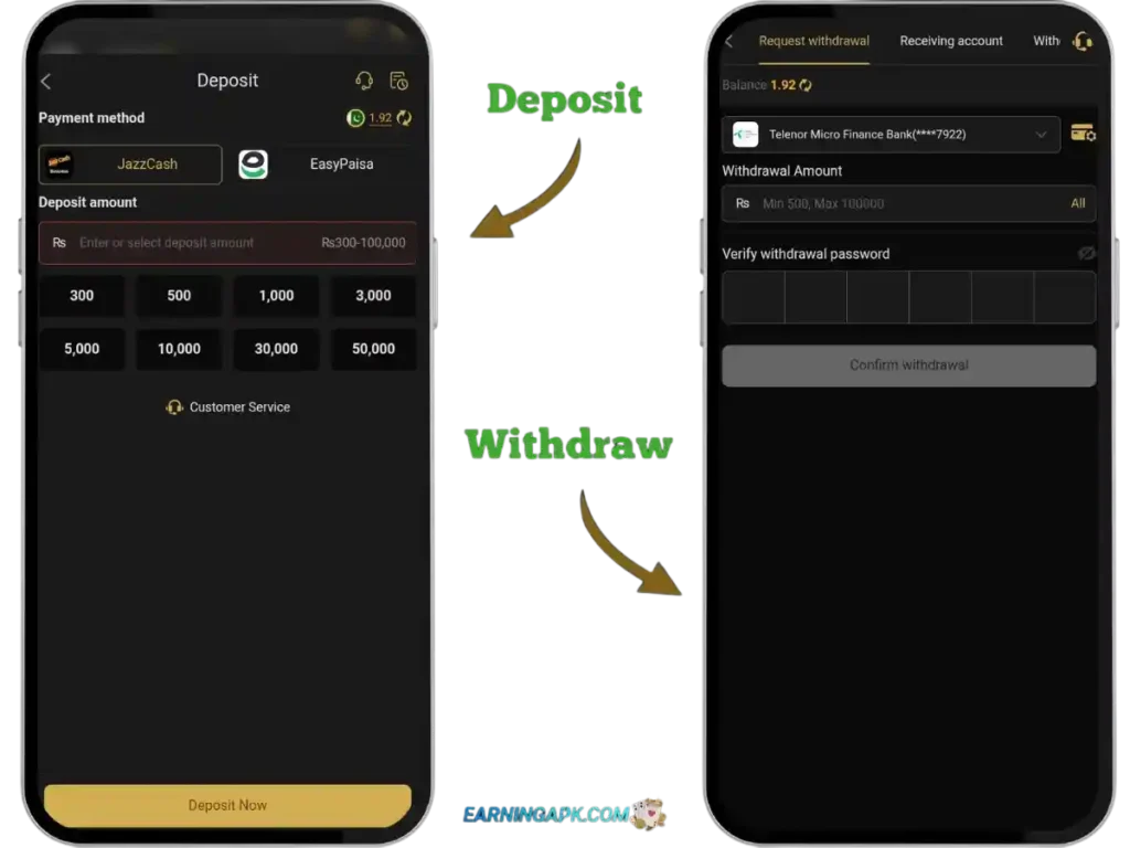 87P Deposit Withdraw