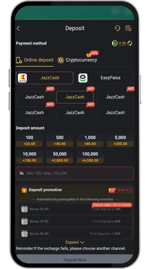 M999 Game Deposit Process