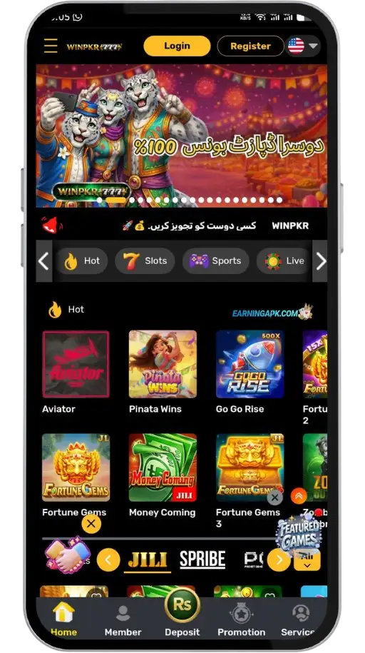 WINPKR777 Game Display