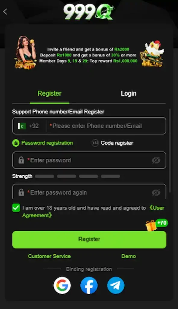 999Q Game Register Method
